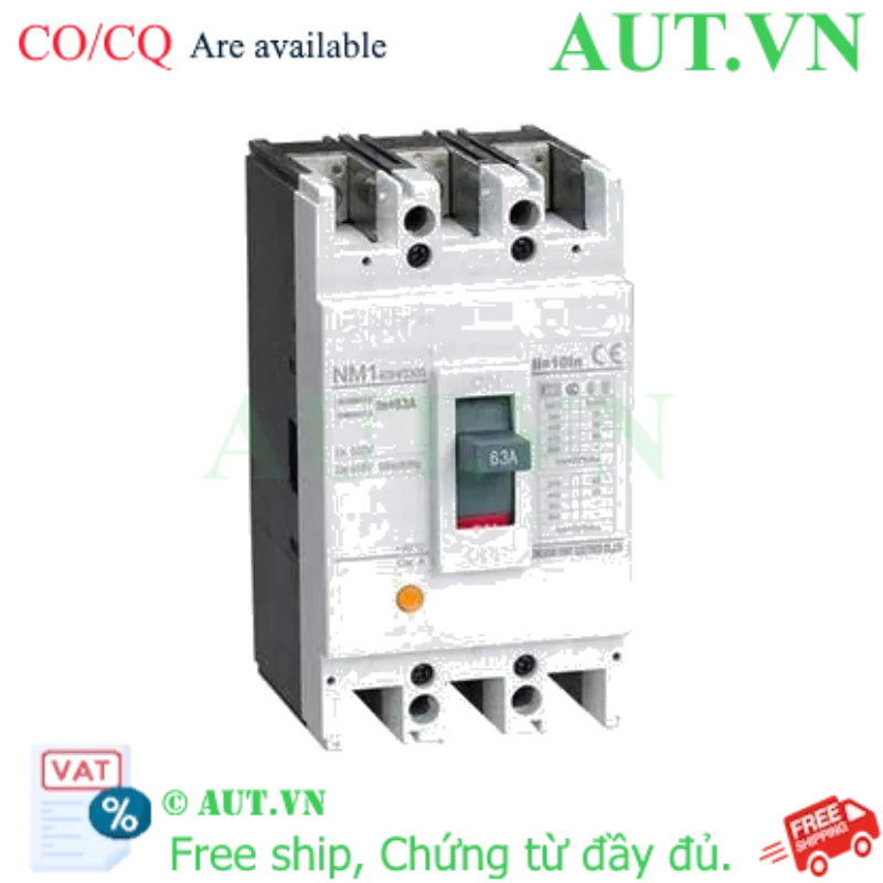Ảnh của Aptomat 3 pha NM1-63H/3300 63A CHINT - 3P, 63A, 35kA