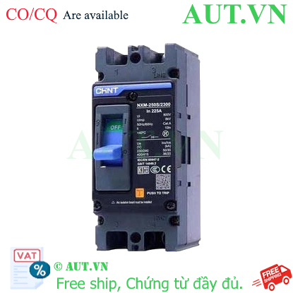 Ảnh của Cầu dao tự động NXM-250S/2300 225A Chint - 2P, 225A, 36kA