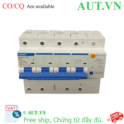 Ảnh của RCBO chống rò CHINT NXBLE-125 4P C63 30mA 