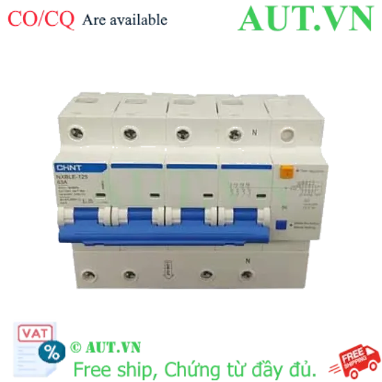 Ảnh của RCBO chống rò CHINT NXBLE-125 4P C63 30mA 