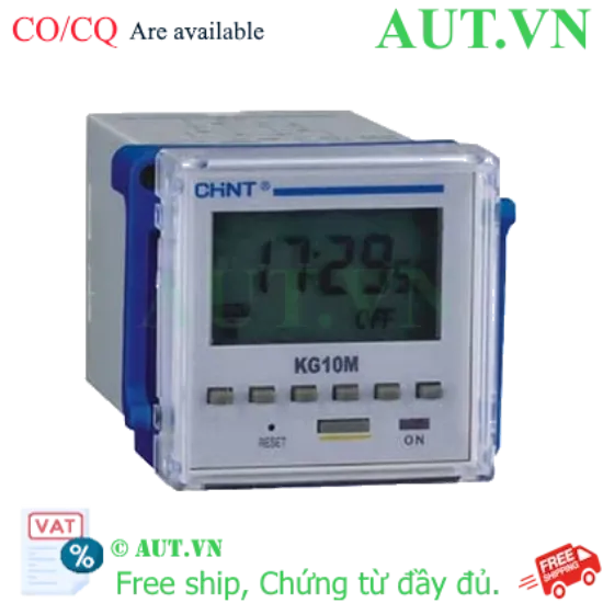 Ảnh của Công tắc hẹn giờ kỹ thuật số CHINT KG10M AC220V - Lập trình hàng tuần, Màn hình LCD