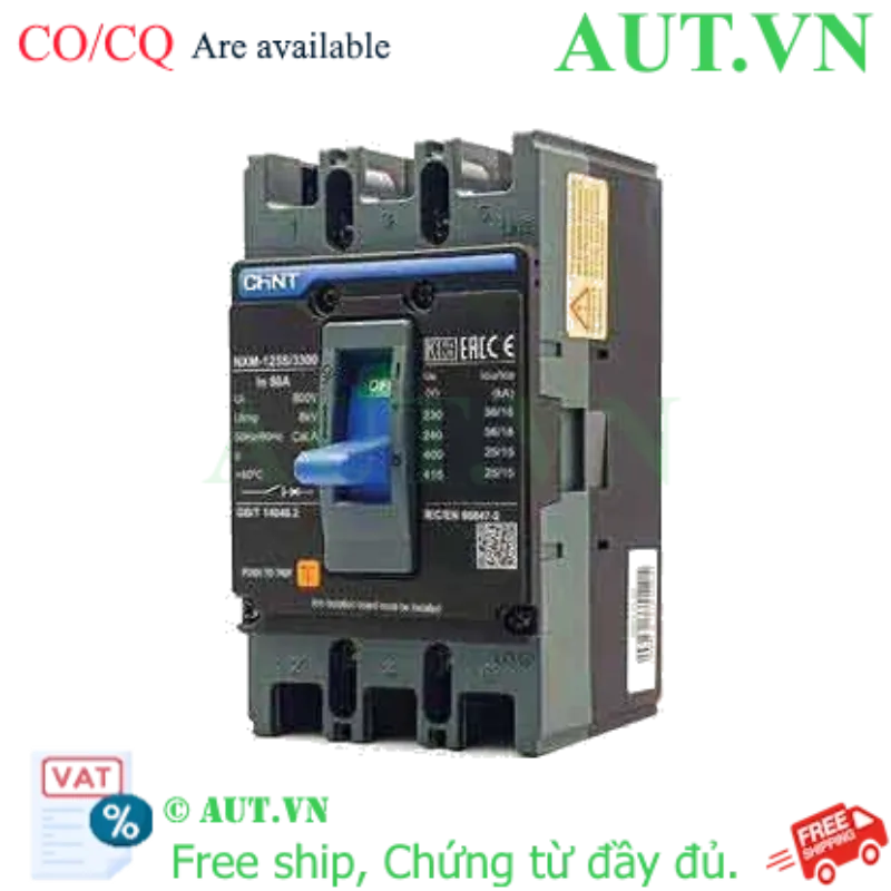 Ảnh của MCCB CHINT NXM-125S/3300 50A - 3P, 50A, 25kA, 380-415VAC