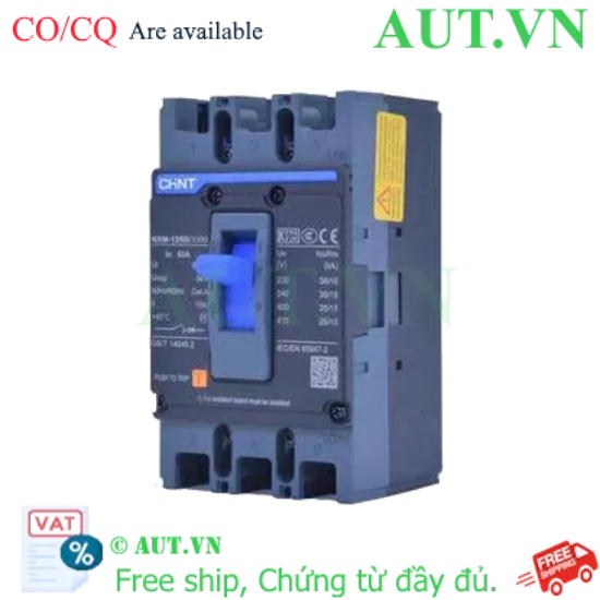 Ảnh của Cầu dao tự động NXM-125S/3300 63A CHINT - 3P, 63A, 25kA