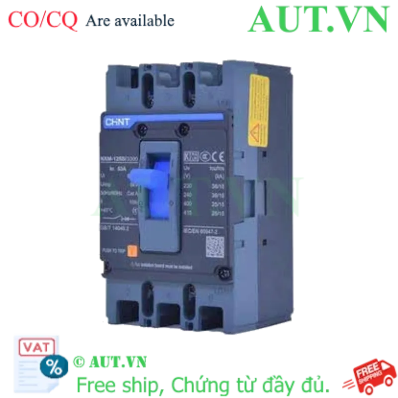 Ảnh của Cầu dao tự động NXM-125S/3300 63A CHINT - 3P, 63A, 25kA