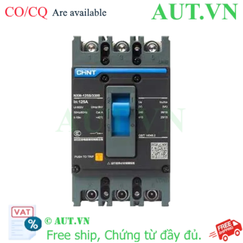 Ảnh của MCCB 125A 3 Pha NXM-125S/3300 125A Chint, 25kA