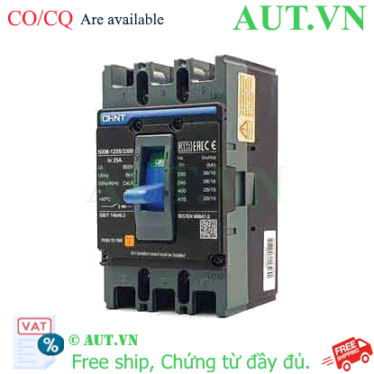 Ảnh của Aptomat CHINT NXM-125S/3300 25A - 3P, 25A, 25kA, 380-415VAC