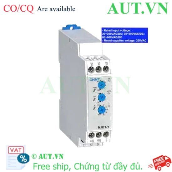 Ảnh của Rơ le bảo vệ pha CHINT NJB1-Y3 AC220V 