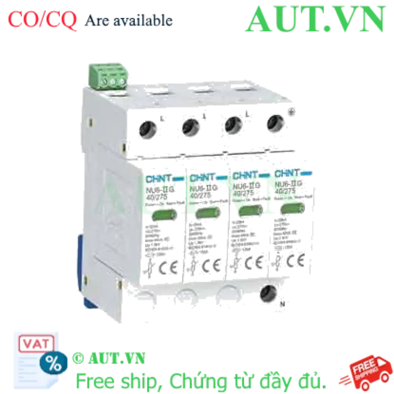 Ảnh của Chống sét lan truyền CHINT NU6-II G 40kA/275V 4P 