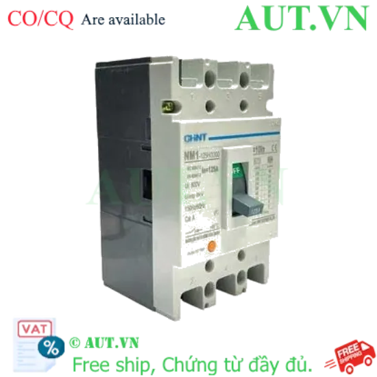 Ảnh của Áp tô mát khối điện áp 415-690VAC CHINT NM1-125H/3300 125A 