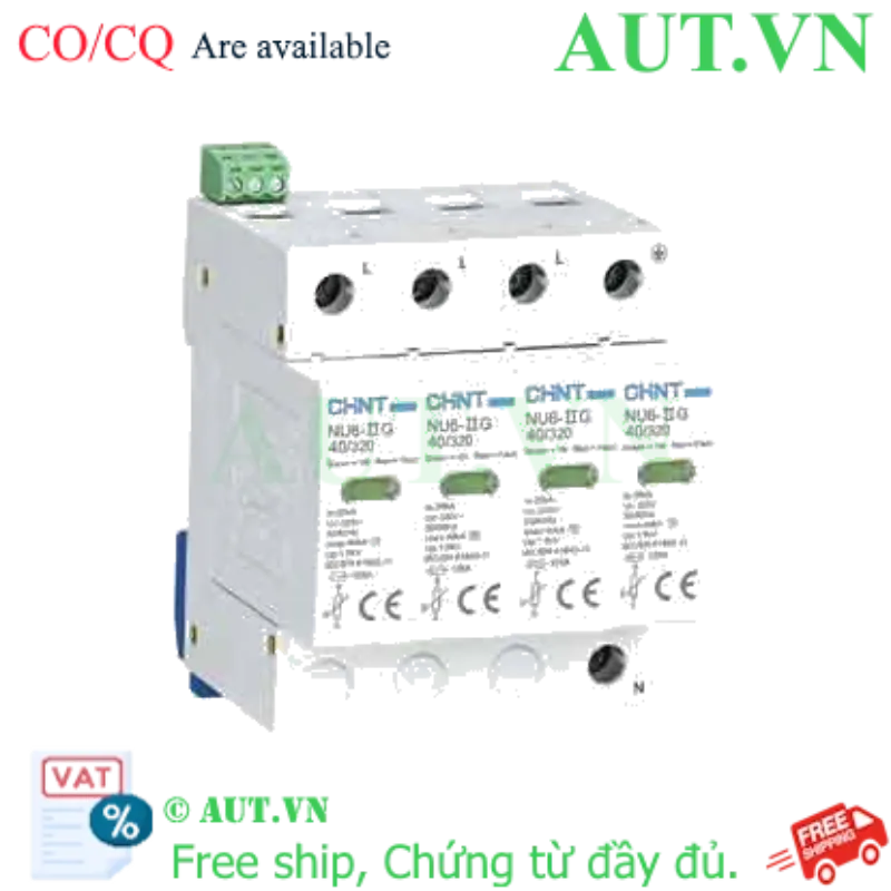 Ảnh của Chống sét lan truyền CHINT NU6-II G 40kA/320V 4P 