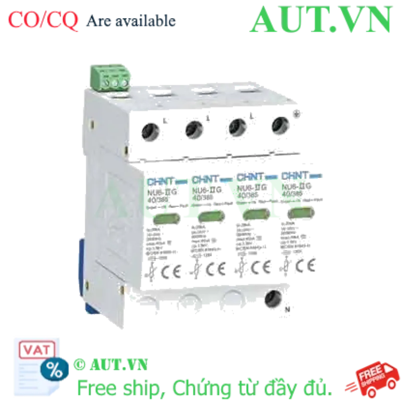 Ảnh của Chống sét lan truyền CHINT NU6-II G 40kA/385V 4P 