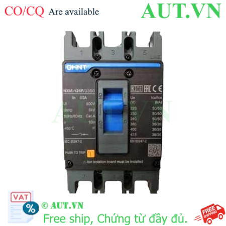 Ảnh của MCCB CHINT NXM-125F/3300 80A - 3P, 80A, 36kA, 380-415VAC