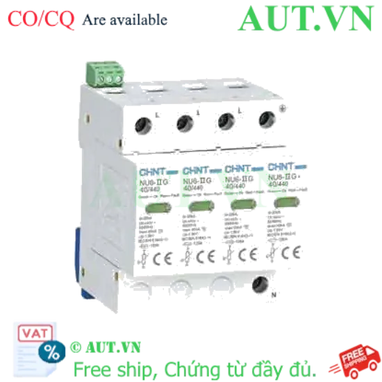 Ảnh của Chống sét lan truyền CHINT NU6-II G 40kA/440V 4P 