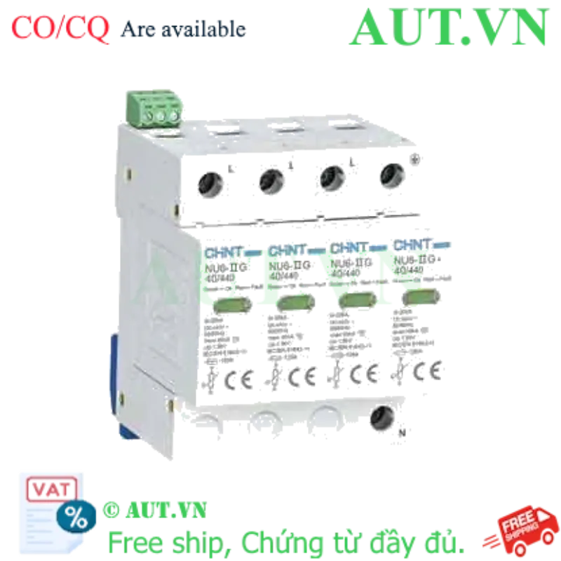 Ảnh của Chống sét lan truyền CHINT NU6-II G 40kA/440V 4P 