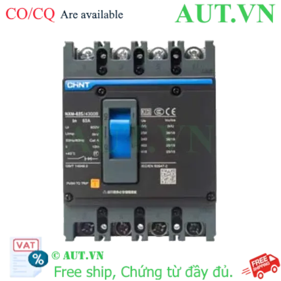 Ảnh của Áp tô mát khối CHINT NXM-63S/4300B 63A 