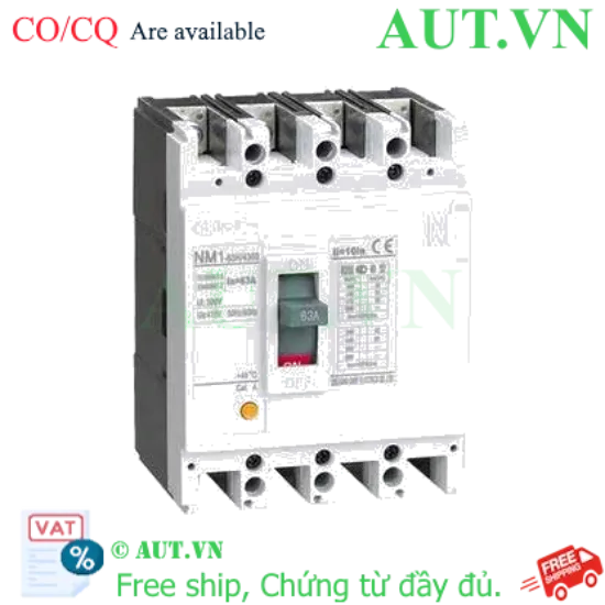 Ảnh của Át tô mát NM1-63H/4300 63A CHINT - 4P, 63A, 35kA