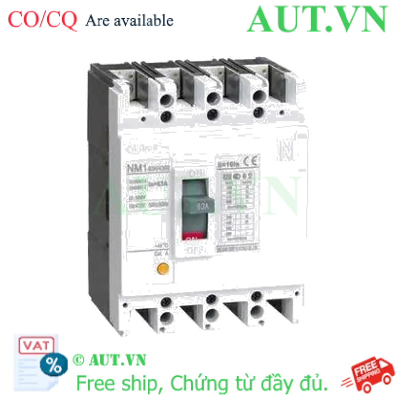 Ảnh của Át tô mát NM1-63H/4300 63A CHINT - 4P, 63A, 35kA