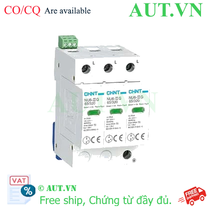 Ảnh của Chống sét lan truyền CHINT NU6-II G 65kA/320V 3P 