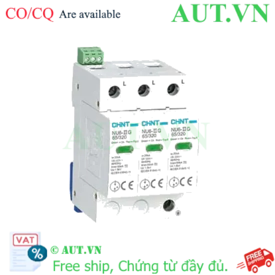 Ảnh của Chống sét lan truyền CHINT NU6-II G 65kA/320V 3P 