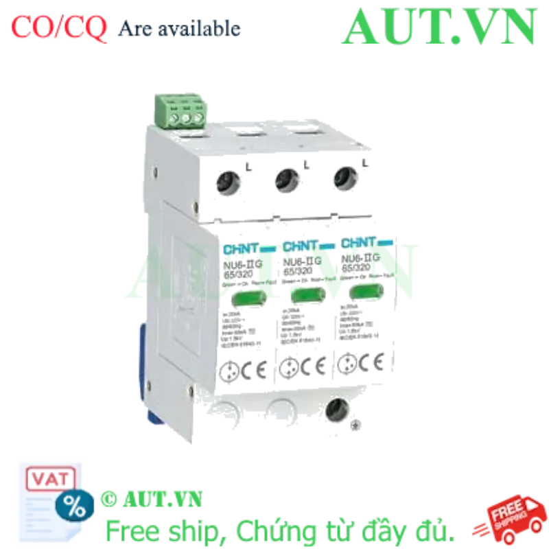 Ảnh của Chống sét lan truyền CHINT NU6-II G 65kA/320V 3P 