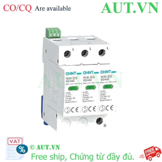 Ảnh của Chống sét lan truyền CHINT NU6-II G 65kA/440V 3P 