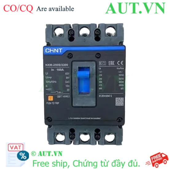 Ảnh của Áp tô mát khối CHINT NXM-250S/3300 160A 