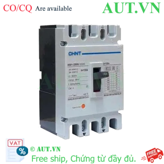 Ảnh của Áp tô mát Chint NM1-250S/3300 160A - 3P, 160A, 25kA