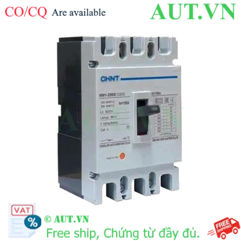 Ảnh của Áp tô mát Chint NM1-250S/3300 160A - 3P, 160A, 25kA