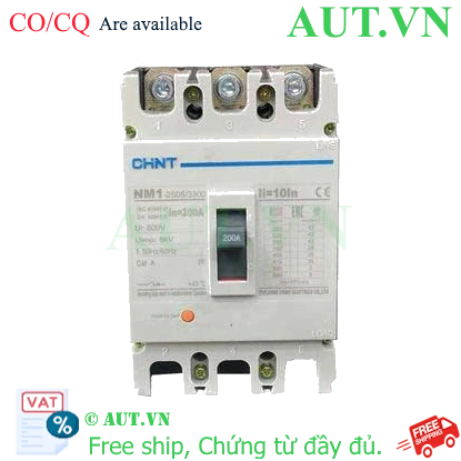 Ảnh của Aptomat 3 pha CHINT NM1-250S/3300 200A - 3P, 200A, 25kA
