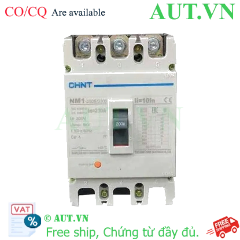 Ảnh của Aptomat 3 pha CHINT NM1-250S/3300 200A - 3P, 200A, 25kA