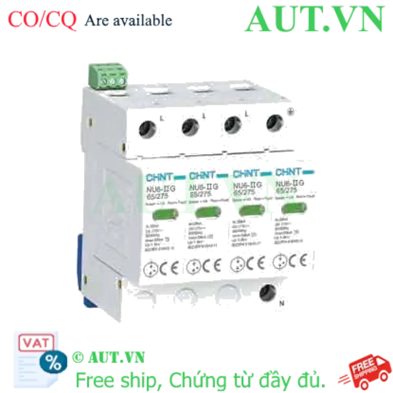 Ảnh của Chống sét lan truyền CHINT NU6-II G 65kA/275V 4P 