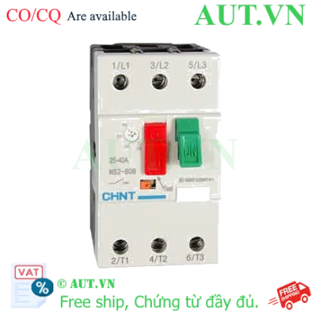 Ảnh của CB Bảo Vệ Động Cơ Chint NS2-80B (25-40A, 3P, 50kA) - Giải Pháp Tối Ưu Cho Hệ Thống Điện