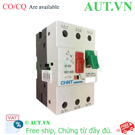 Ảnh của CB bảo vệ động cơ NS2-80B 40A-63A Chint (3P, 50kA)