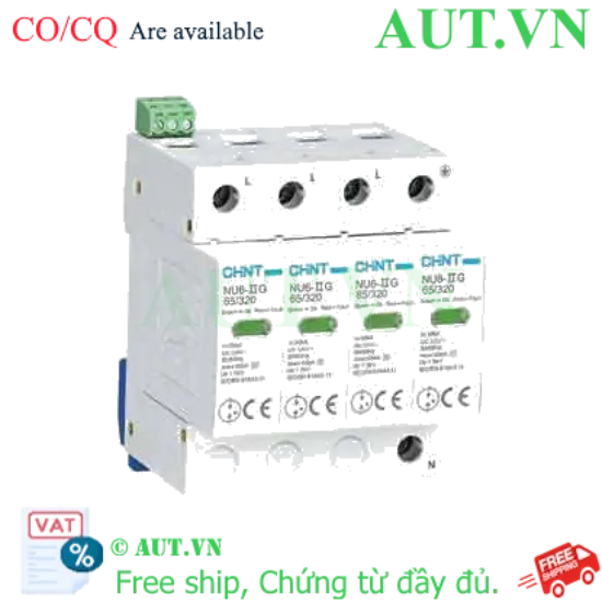 Ảnh của Chống sét lan truyền CHINT NU6-II G 65kA/320V 4P 