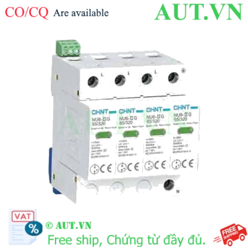 Ảnh của Chống sét lan truyền CHINT NU6-II G 65kA/320V 4P 