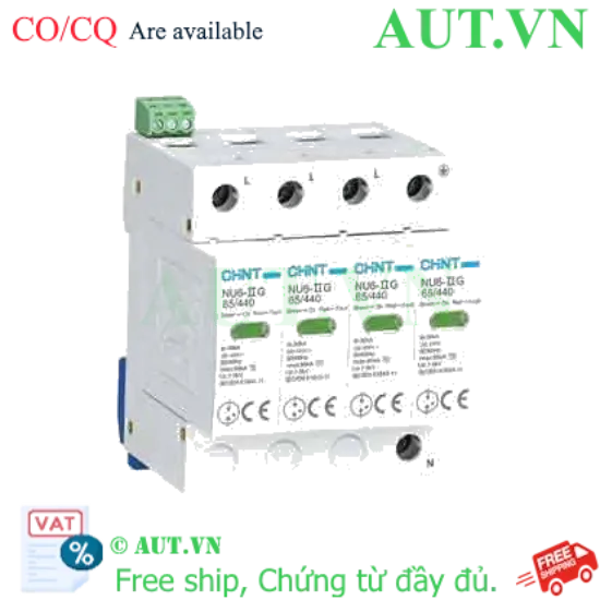 Ảnh của Chống sét lan truyền CHINT NU6-II G 65kA/440V 4P 