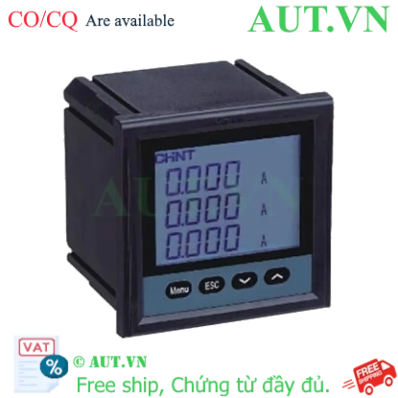 Ảnh của Đồng hồ đa năng 3 pha kỹ thuật số màn LCD CHINT PD666-2S3 380V 5A 