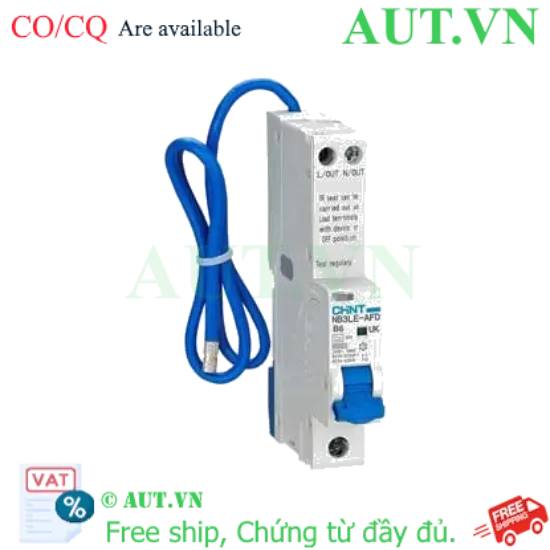 Ảnh của Áp tô mát chống giật CHINT NB3LE-AFD 1P+N B6 A type 30mA 