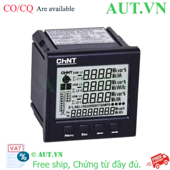 Ảnh của Đồng hồ 3 pha kỹ thuật số màn hình LCD CHINT PD7777-3S3 380V 5A 
