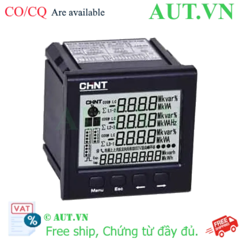 Ảnh của Đồng hồ 3 pha kỹ thuật số màn hình LCD CHINT PD7777-3S3 380V 5A 