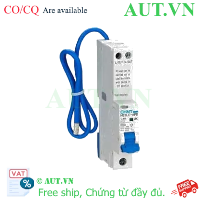 Ảnh của Áp tô mát chống giật CHINT NB3LE-AFD 1P+N C10 A type 10mA 