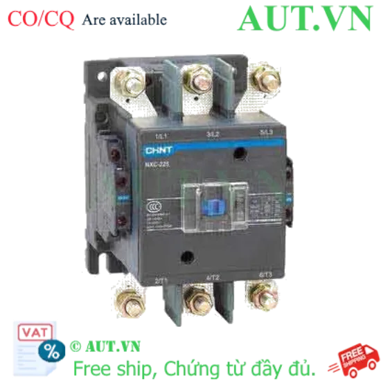 Ảnh của Công tắc tơ NXC-225 220V 50/60Hz CHINT, 225A, 3P, 3NO