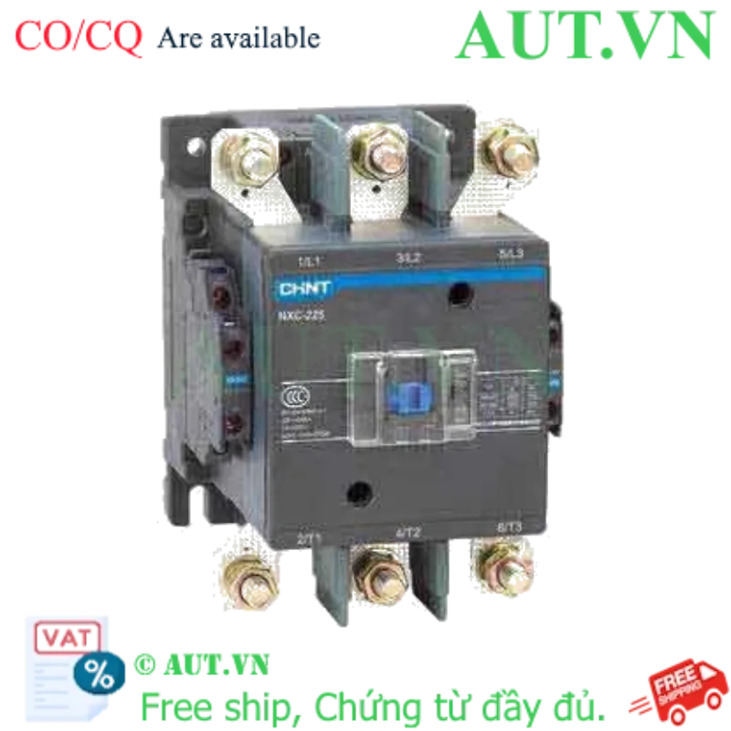 Ảnh của Công tắc tơ NXC-225 220V 50/60Hz CHINT, 225A, 3P, 3NO
