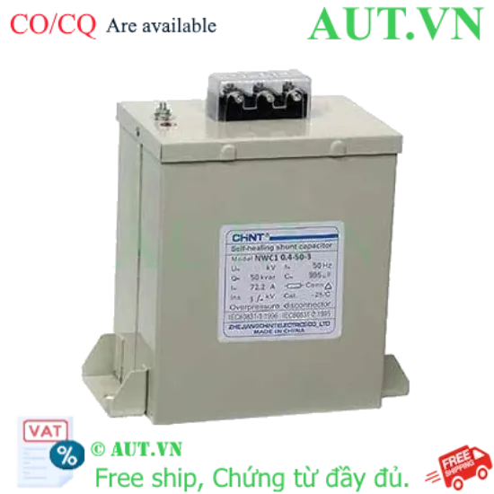 Ảnh của Tụ điện shunt tự xả CHINT NWC1 0.4-50-3 