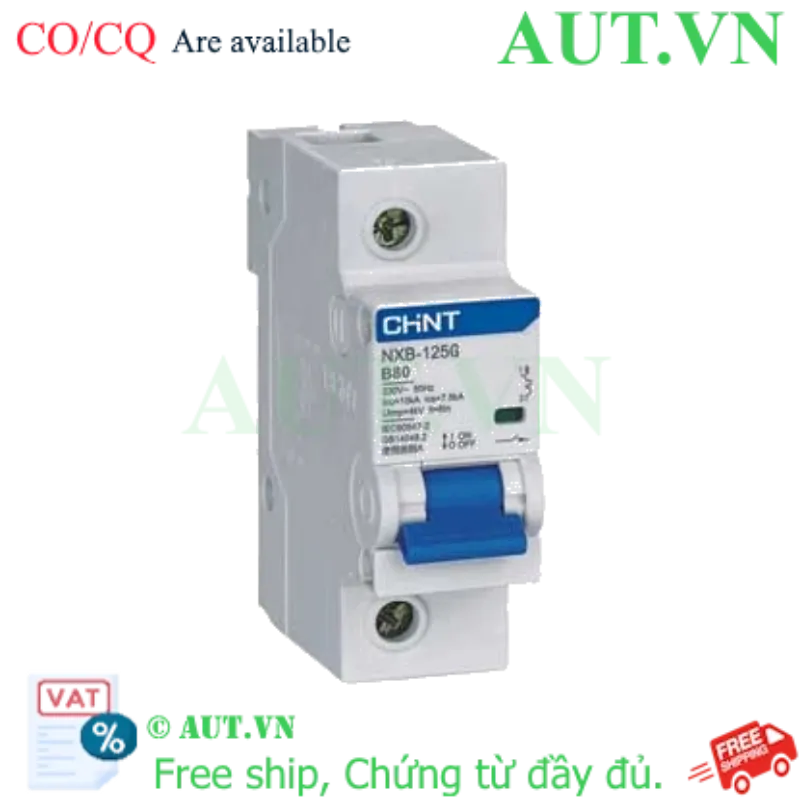 Ảnh của Áp tô mát cài CHINT NXB-125G 1P B80A 