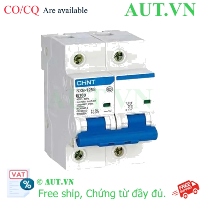 Ảnh của Áp tô mát cài CHINT NXB-125G 2P B100A 