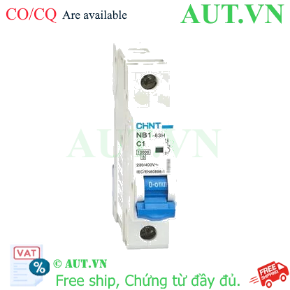 Ảnh của Áp tô mát CHINT NB1-63H 1P C1 10kA 
