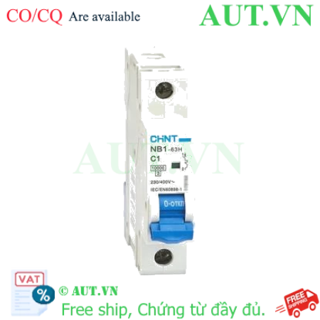Ảnh của Áp tô mát CHINT NB1-63H 1P C1 10kA 