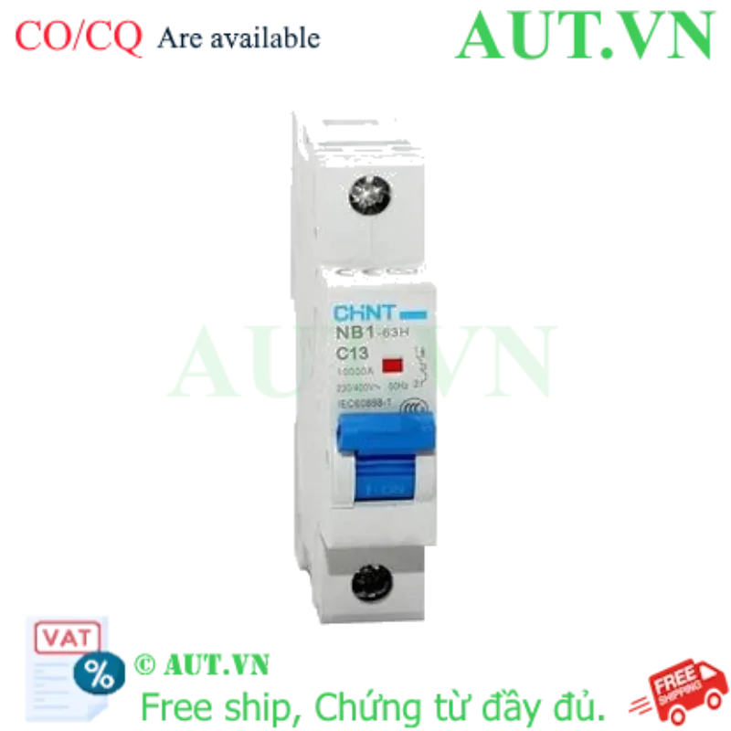 Ảnh của Áp tô mát CHINT NB1-63H 1P C13 10kA 