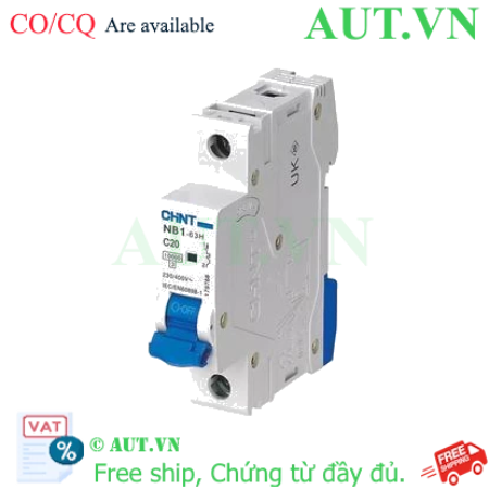 Ảnh của Áp tô mát CHINT NB1-63H 1P C20 10kA 